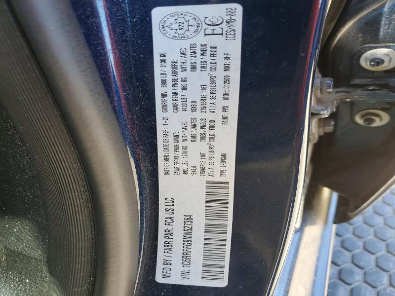 Aukcja sprzedaży 2021 Ram 1500, vin: 1C6RRFFG9MN627364, numer aukcji: 55701836
