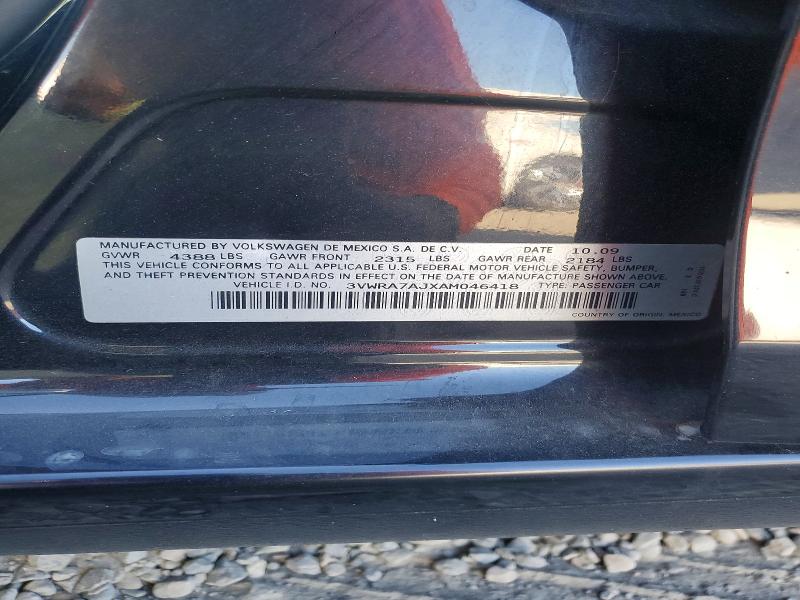 Aukcja sprzedaży 2010 Volkswagen Jetta, vin: 3VWRA7AJXAM046418, numer aukcji: 58158816