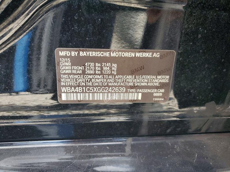 58331746 :رقم المزاد ، WBA4B1C5XGG242639 vin ، 2016 Bmw 435 مزاد بيع