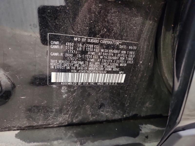 Aukcja sprzedaży 2023 Subaru Outback, vin: 4S4BTADC2P3214440, numer aukcji: 58989426