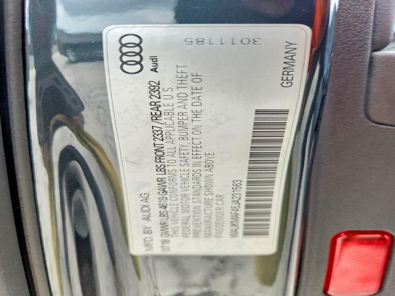 Aukcja sprzedaży 2018 Audi A4, vin: WAUKMAF45JA231563, numer aukcji: 55582046