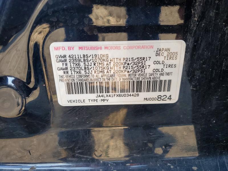 2006 Mitsubishi Outlander მანქანა იყიდება აუქციონზე, vin: JA4LX41FX6U034428, აუქციონის ნომერი: 58132546