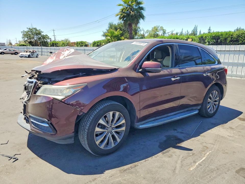 2015 Acura Mdx მანქანა იყიდება აუქციონზე, vin: 5FRYD4H46FB027671, აუქციონის ნომერი: 58088816