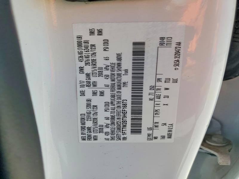 2017 Ford F250 მანქანა იყიდება აუქციონზე, vin: 1FT7W2BT9HEF16873, აუქციონის ნომერი: 56833196