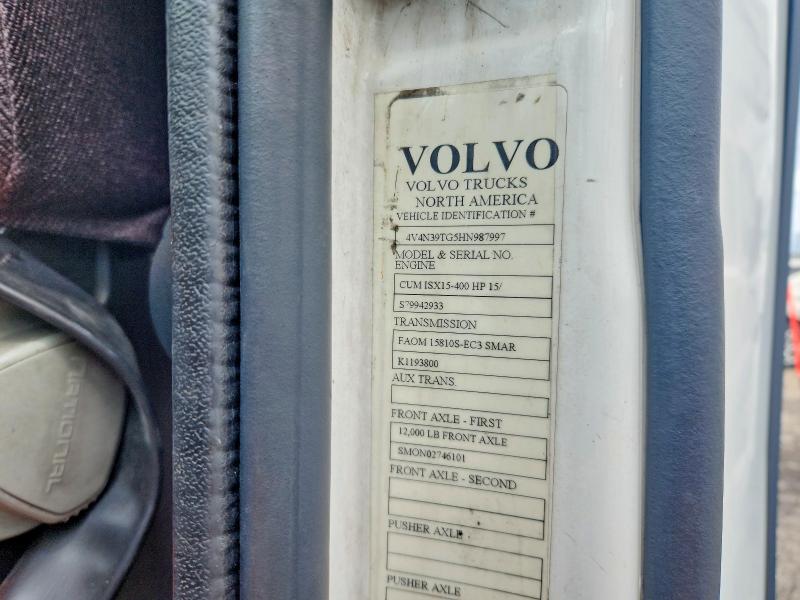 2017 Volvo Vn მანქანა იყიდება აუქციონზე, vin: 4V4N39TG5HN987997, აუქციონის ნომერი: 57909706