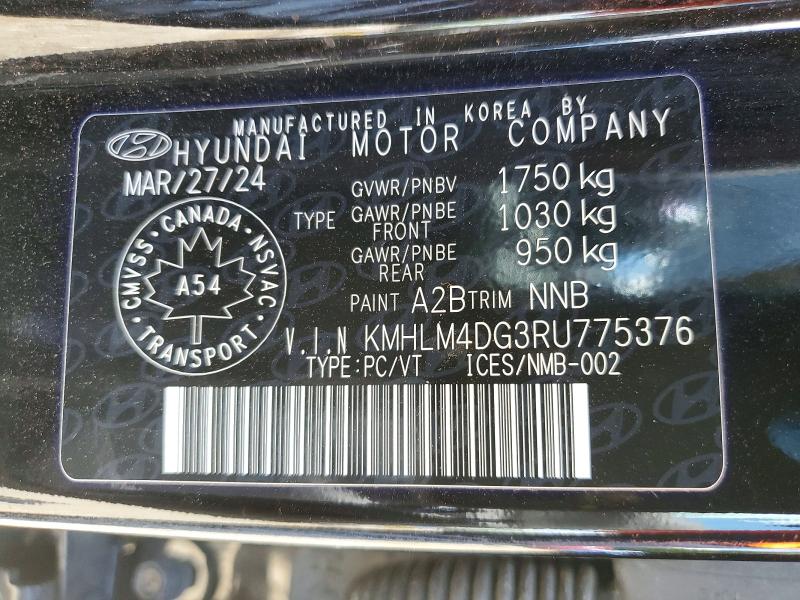 Продажа на аукционе авто 2024 Hyundai Elantra, vin: KMHLM4DG3RU775376, номер лота: 57177146