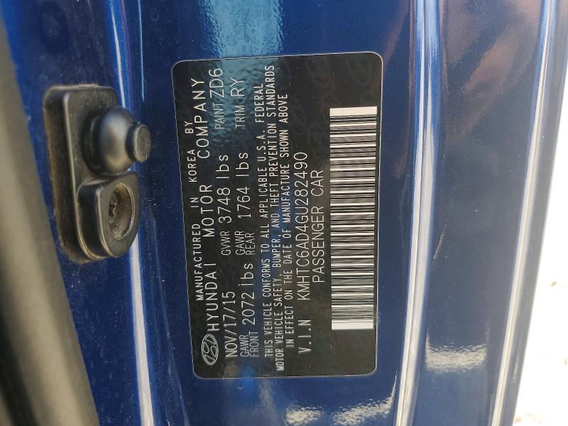Aukcja sprzedaży 2016 Hyundai Veloster Automatic, vin: KMHTC6AD4GU282490, numer aukcji: 57256946