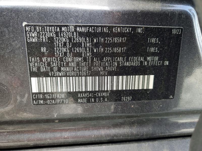 Продаж на аукціоні авто 2024 Toyota Rav4 Hybrid, vin: 4T3RWRFV0RU110617, номер лоту: 58696976