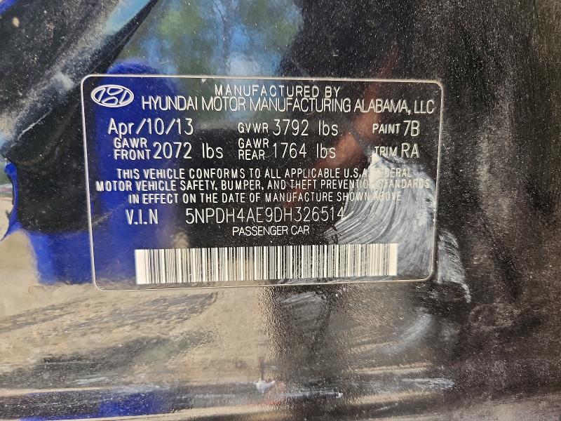 Продажа на аукционе авто 2013 Hyundai Elantra, vin: 5NPDH4AE9DH326514, номер лота: 57109416