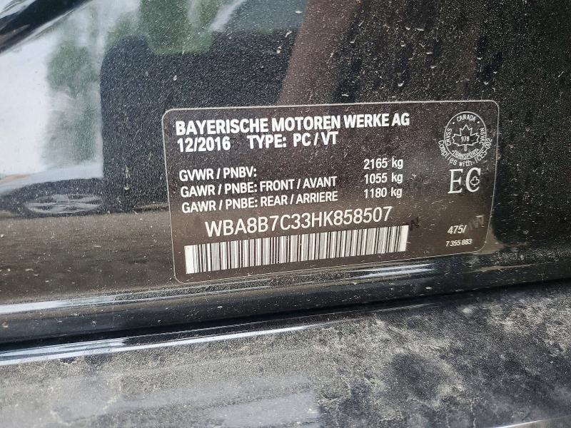 Продажа на аукционе авто 2017 Bmw 340, vin: WBA8B7C33HK858507, номер лота: 56421366