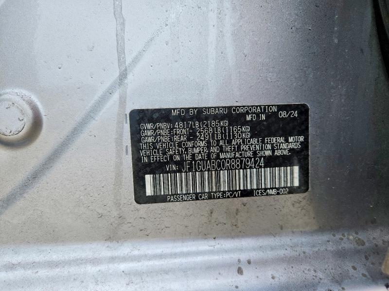 2024 Subaru Impreza მანქანა იყიდება აუქციონზე, vin: JF1GUABC0R8879424, აუქციონის ნომერი: 58831946