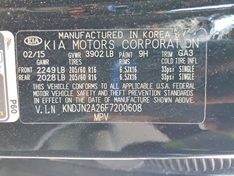 Продаж на аукціоні авто 2015 Kia Soul, vin: KNDJN2A26F7200608, номер лоту: 57642766