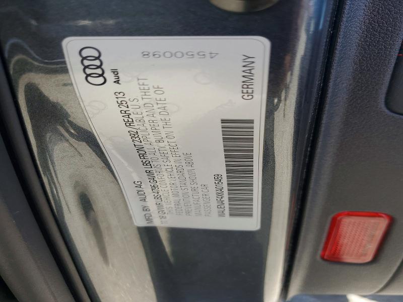 55923376 :رقم المزاد ، WAUENAF4XKA015459 vin ، 2019 Audi A4 مزاد بيع