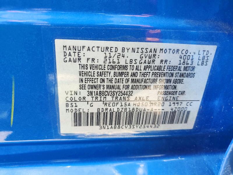 58405556 :رقم المزاد ، 3N1AB8CV3SY254432 vin ، 2025 Nissan Sentra مزاد بيع