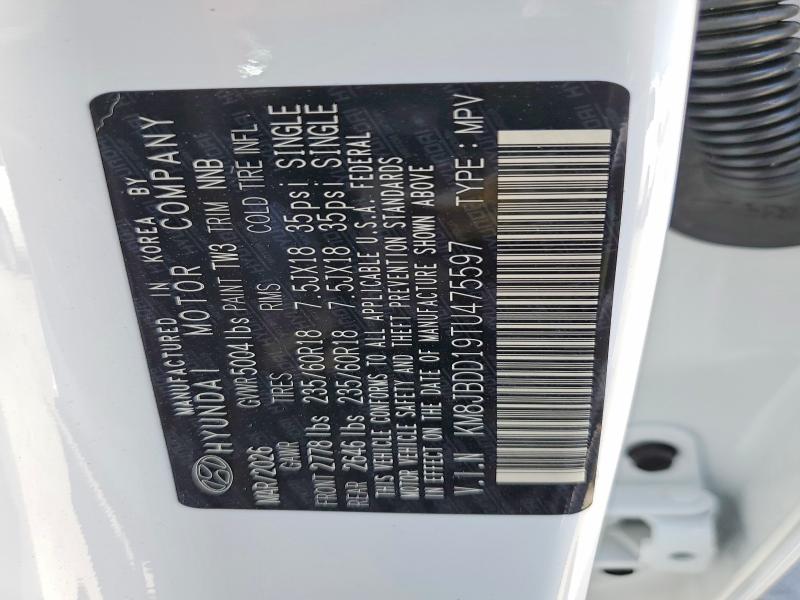 Продаж на аукціоні авто 2026 Hyundai Tucson, vin: KM8JBDD19TU475597, номер лоту: 58074616
