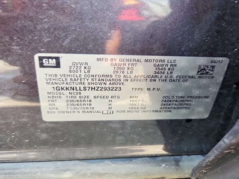 Продаж на аукціоні авто 2017 Gmc Acadia, vin: 1GKKNLLS7HZ293223, номер лоту: 56520776