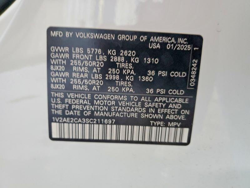 Продажа на аукционе авто 2025 Volkswagen Atlas Cross Sport, vin: 1V2AE2CA3SC211697, номер лота: 55643586