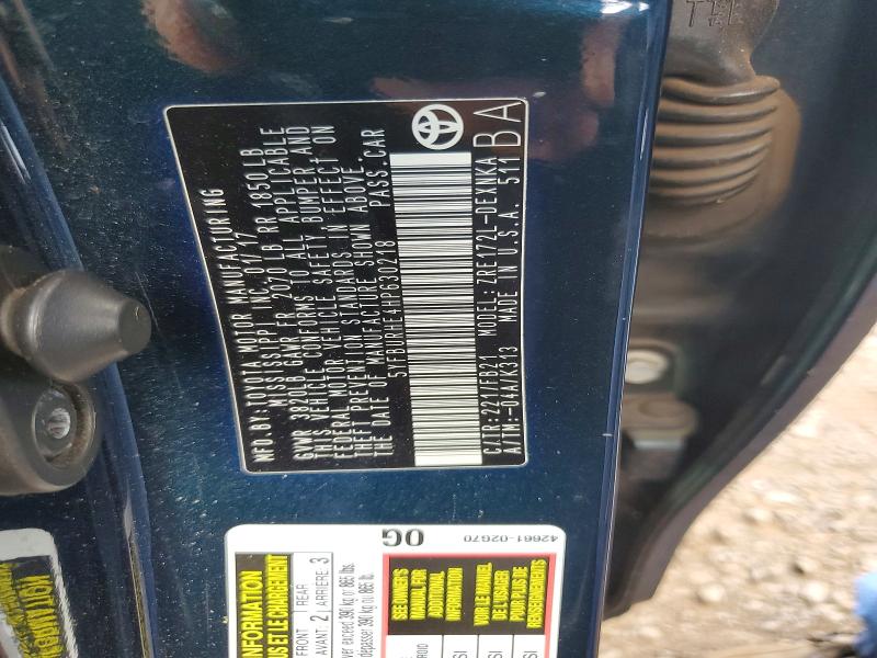 57084476 :رقم المزاد ، 5YFBURHE4HP630218 vin ، 2017 Toyota Corolla مزاد بيع