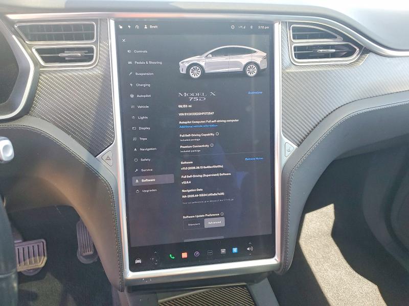 Продаж на аукціоні авто 2017 Tesla Model X, vin: 5YJXCDE22HF072547, номер лоту: 57360196