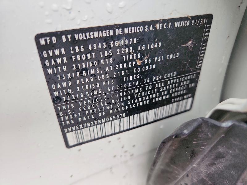 Aukcja sprzedaży 2024 Volkswagen Taos, vin: 3VVEX7B2XRM055978, numer aukcji: 58094636