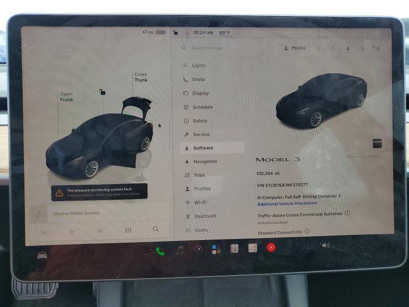 2022 Tesla Model 3 მანქანა იყიდება აუქციონზე, vin: 5YJ3E1EA7NF370277, აუქციონის ნომერი: 56848136
