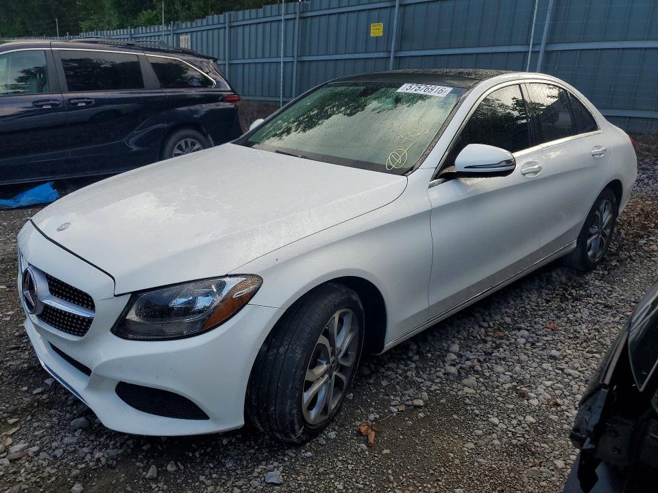 57576916 :رقم المزاد ، 55SWF4KB8HU219542 vin ، 2017 Mercedes-benz C مزاد بيع
