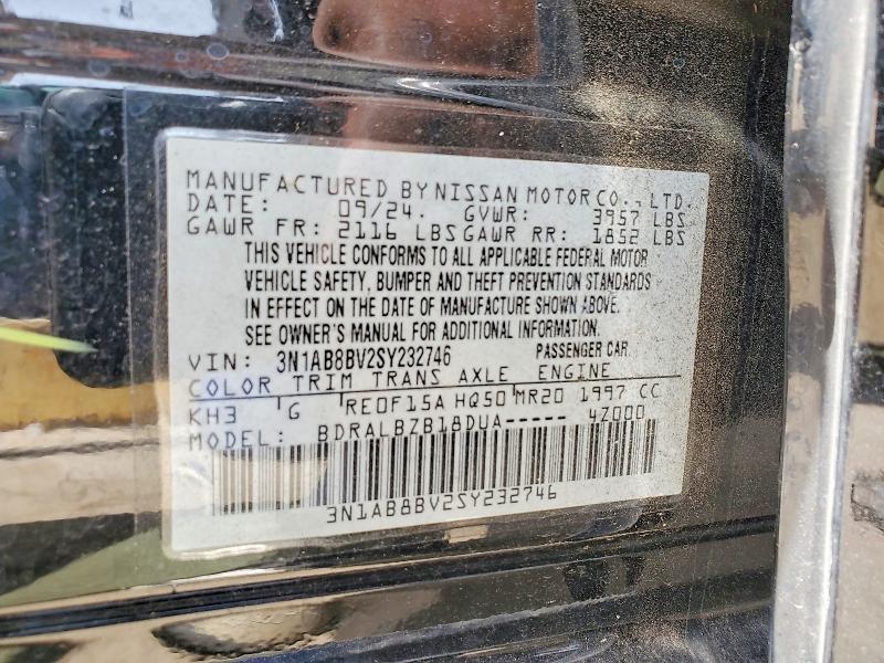 Продаж на аукціоні авто 2025 Nissan Sentra, vin: 3N1AB8BV2SY232746, номер лоту: 56260846