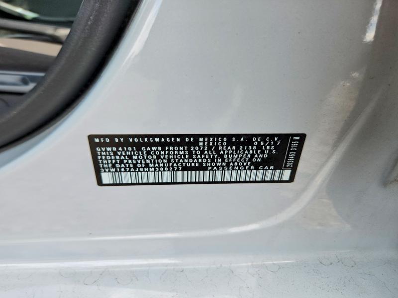 Aukcja sprzedaży 2017 Volkswagen Jetta, vin: 3VW167AJ6HM388277, numer aukcji: 58131056