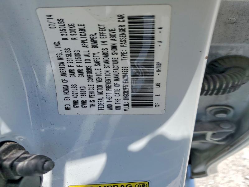 Auction sale of the 2014 Honda Accord, vin: 1HGCR2F51EA294559, lot number: 55797236
