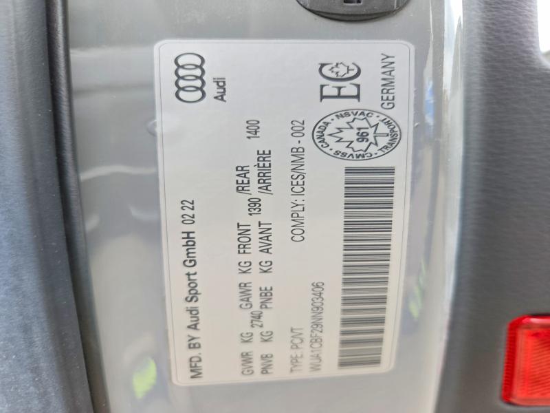 Продажа на аукционе авто 2022 Audi Rs6, vin: WUA1CBF29NN903406, номер лота: 58489816