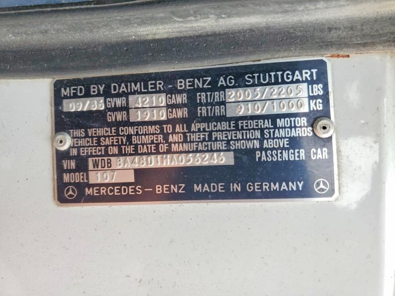 Продажа на аукционе авто 1987 Mercedes-benz 560, vin: WDBBA48D1HA056246, номер лота: 56406426