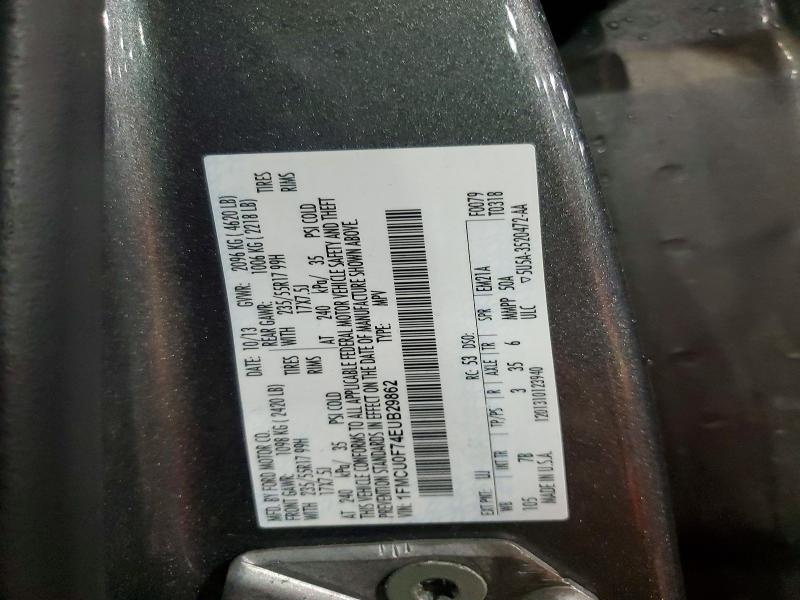 54622716 :رقم المزاد ، 1FMCU0F74EUB29862 vin ، 2014 Ford Escape مزاد بيع