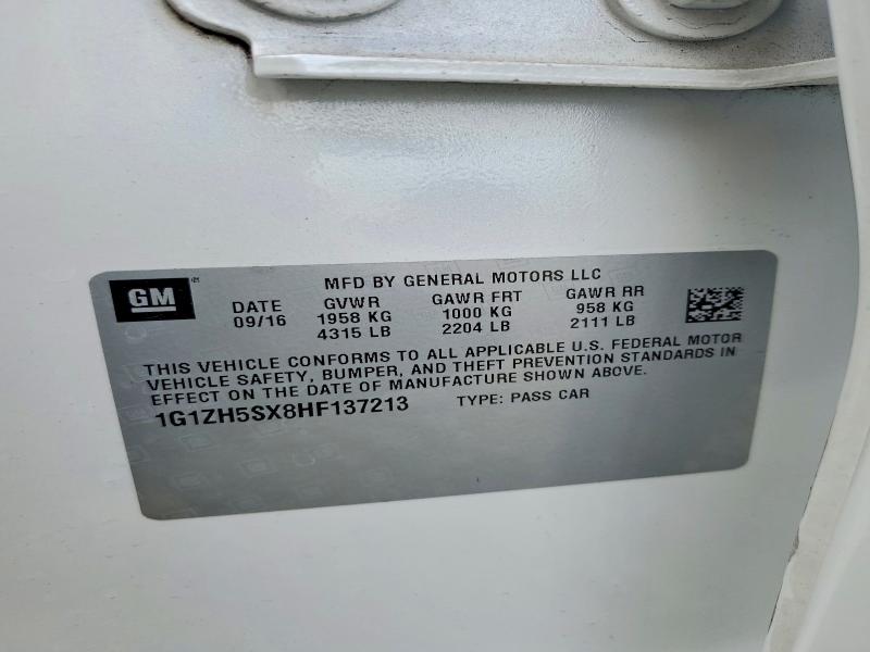 Aukcja sprzedaży 2017 Chevrolet Malibu, vin: 1G1ZH5SX8HF137213, numer aukcji: 58842726