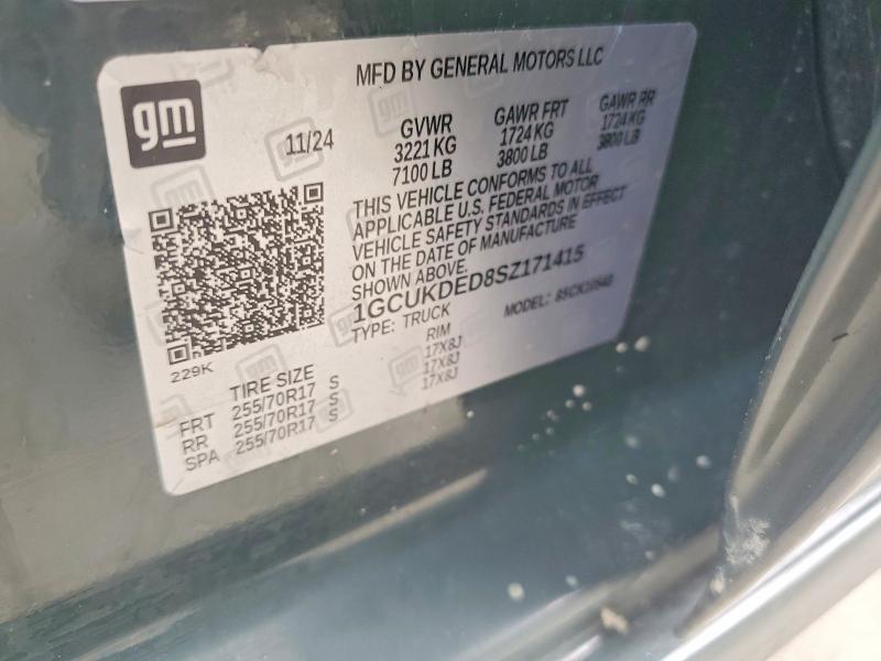Продажа на аукционе авто 2025 Chevrolet Silverado, vin: 1GCUKDED8SZ171415, номер лота: 54775896