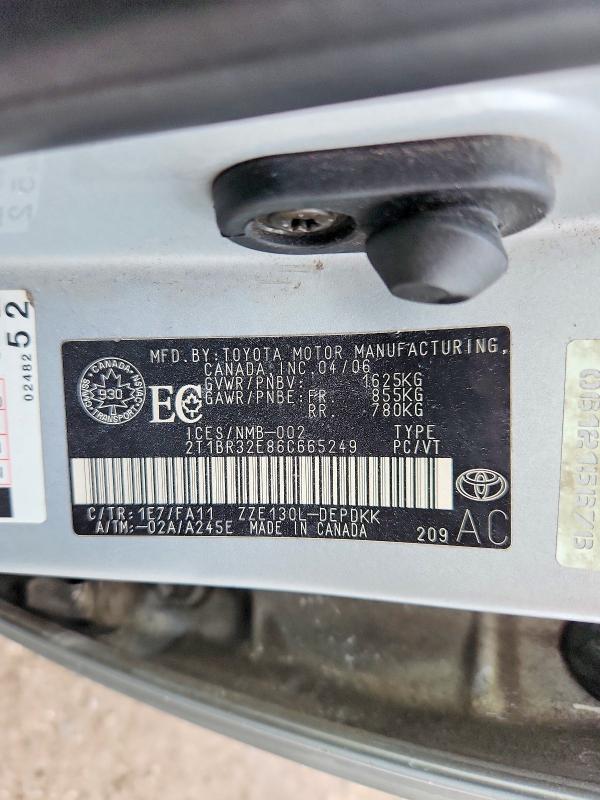 Aukcja sprzedaży 2006 Toyota Corolla, vin: 2T1BR32E86C665249, numer aukcji: 57141176