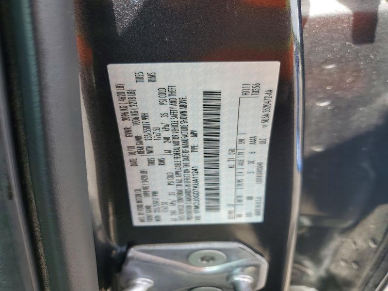 55214366 :رقم المزاد ، 1FMCU0GD7KUA11241 vin ، 2019 Ford Escape مزاد بيع