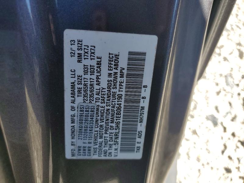 Продажа на аукционе авто 2014 Honda Odyssey, vin: 5FNRL5H61EB064190, номер лота: 57269326