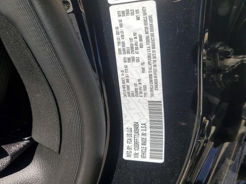 Продажа на аукционе авто 2020 Ram 1500, vin: 1C6SRFFT7LN394954, номер лота: 55610506
