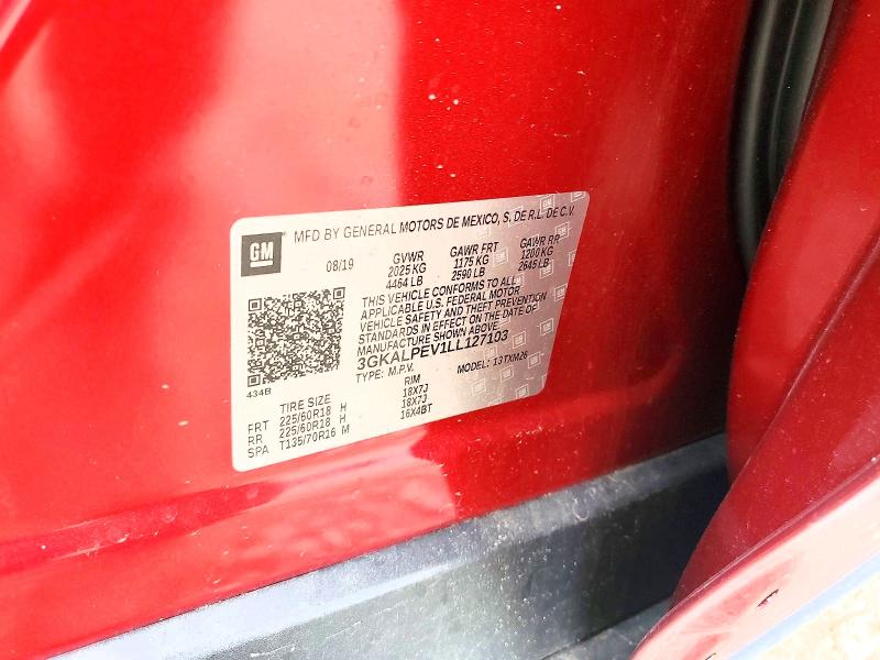 Aukcja sprzedaży 2020 Gmc Terrain, vin: 3GKALPEV1LL127103, numer aukcji: 58740216