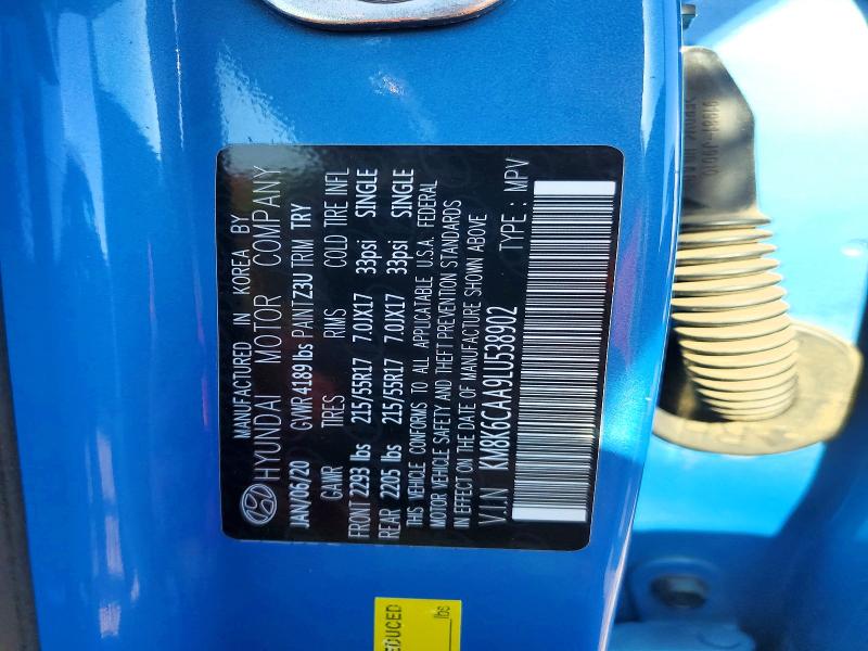 Aukcja sprzedaży 2020 Hyundai Kona, vin: KM8K6CAA9LU538902, numer aukcji: 55555816