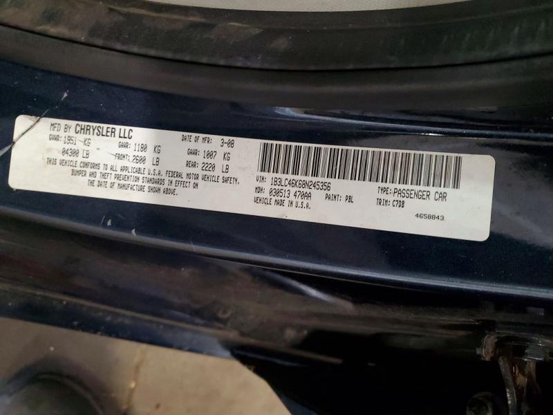 2008 Dodge Avenger მანქანა იყიდება აუქციონზე, vin: 1B3LC46K68N245356, აუქციონის ნომერი: 56521446