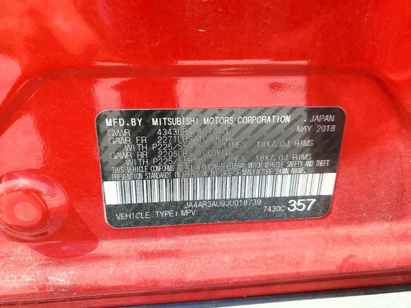 Aukcja sprzedaży 2018 Mitsubishi Outlander Sport, vin: JA4AR3AU9JU018739, numer aukcji: 56561726