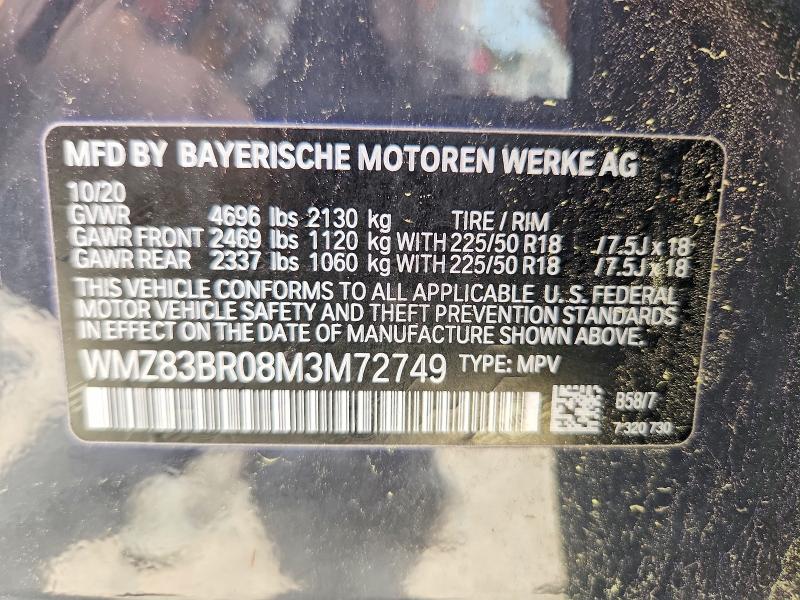 Продажа на аукционе авто 2021 Mini Cooper, vin: WMZ83BR08M3M72749, номер лота: 55883716