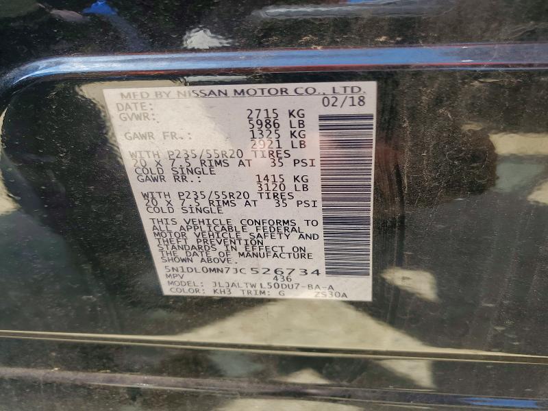 56822106 :رقم المزاد ، 5N1DL0MN7JC526734 vin ، 2018 Infiniti Qx60 مزاد بيع