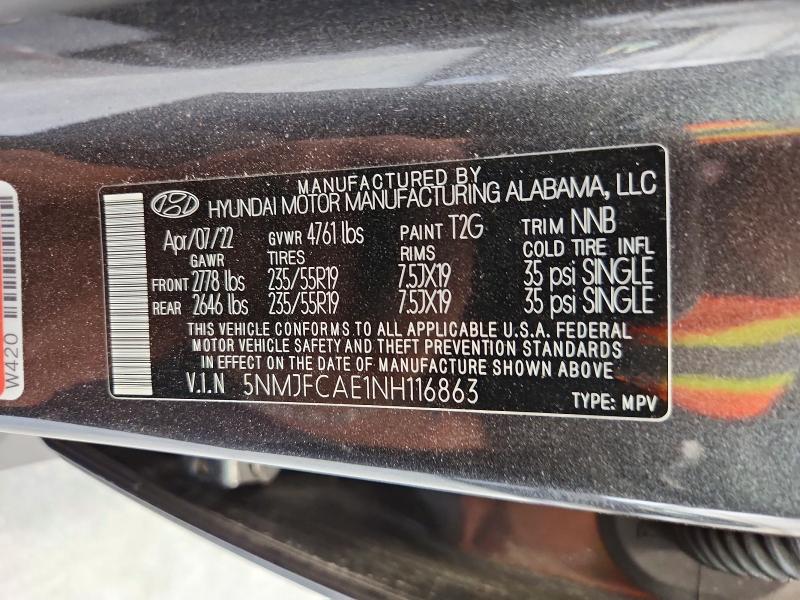 Продаж на аукціоні авто 2022 Hyundai Tucson, vin: 5NMJFCAE1NH116863, номер лоту: 56623936
