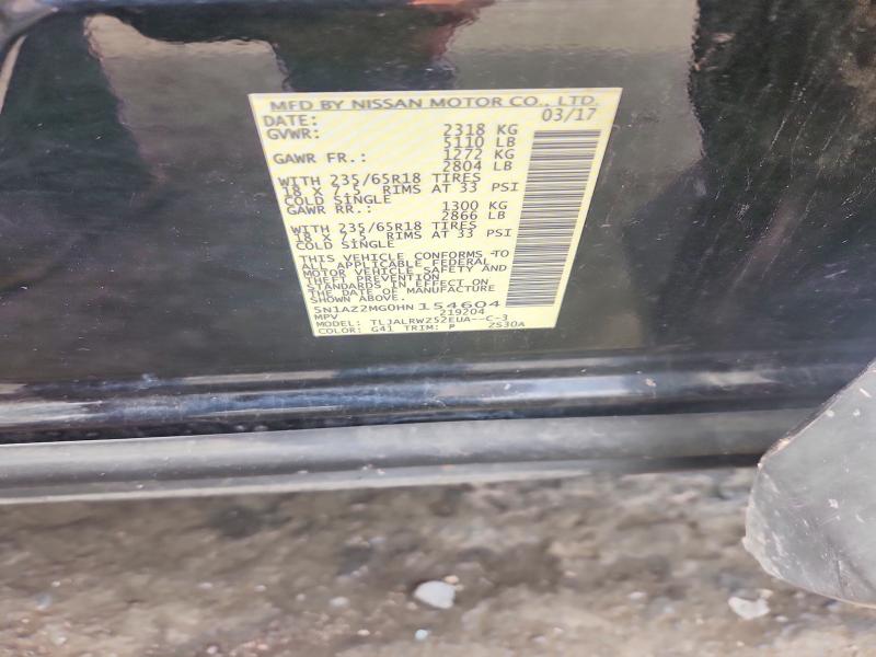 Продаж на аукціоні авто 2017 Nissan Murano, vin: 5N1AZ2MG0HN154604, номер лоту: 59188336