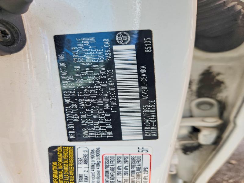 2006 Toyota Camry მანქანა იყიდება აუქციონზე, vin: 4T1BE32K06U647702, აუქციონის ნომერი: 58308196