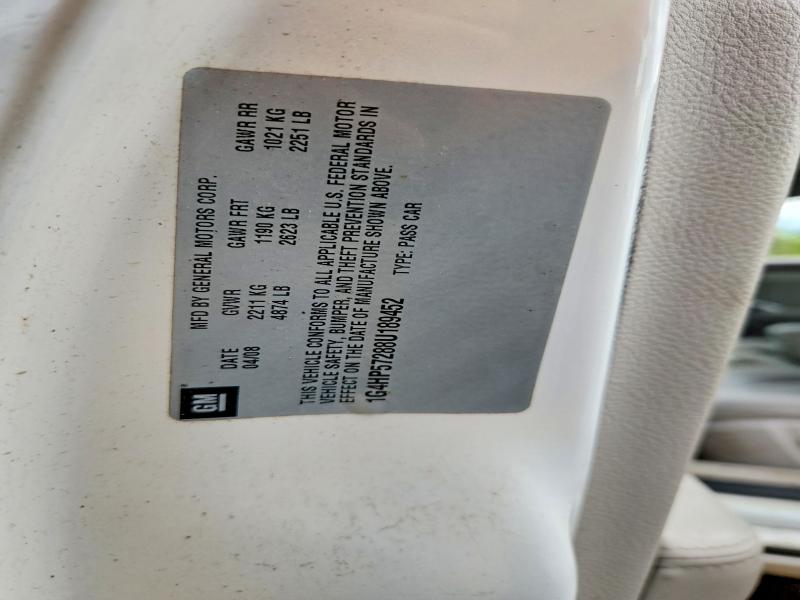 57995476 :رقم المزاد ، 1G4HP57288U189452 vin ، 2008 Buick Lucerne مزاد بيع