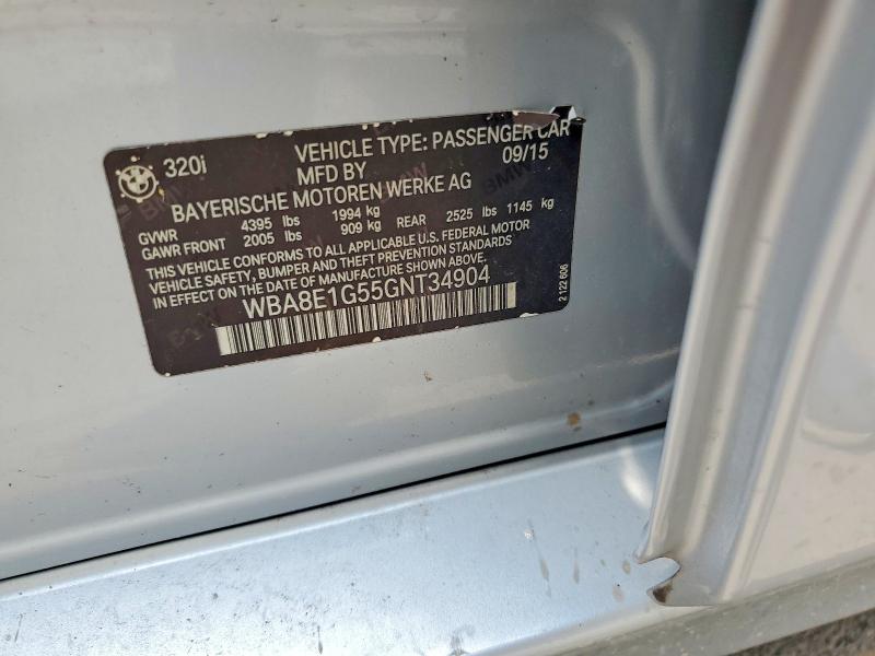 Aukcja sprzedaży 2016 Bmw 320, vin: WBA8E1G55GNT34904, numer aukcji: 55114176