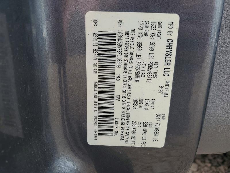 Продаж на аукціоні авто 2008 Chrysler Aspen, vin: 1A8HW58N78F110690, номер лоту: 57857336